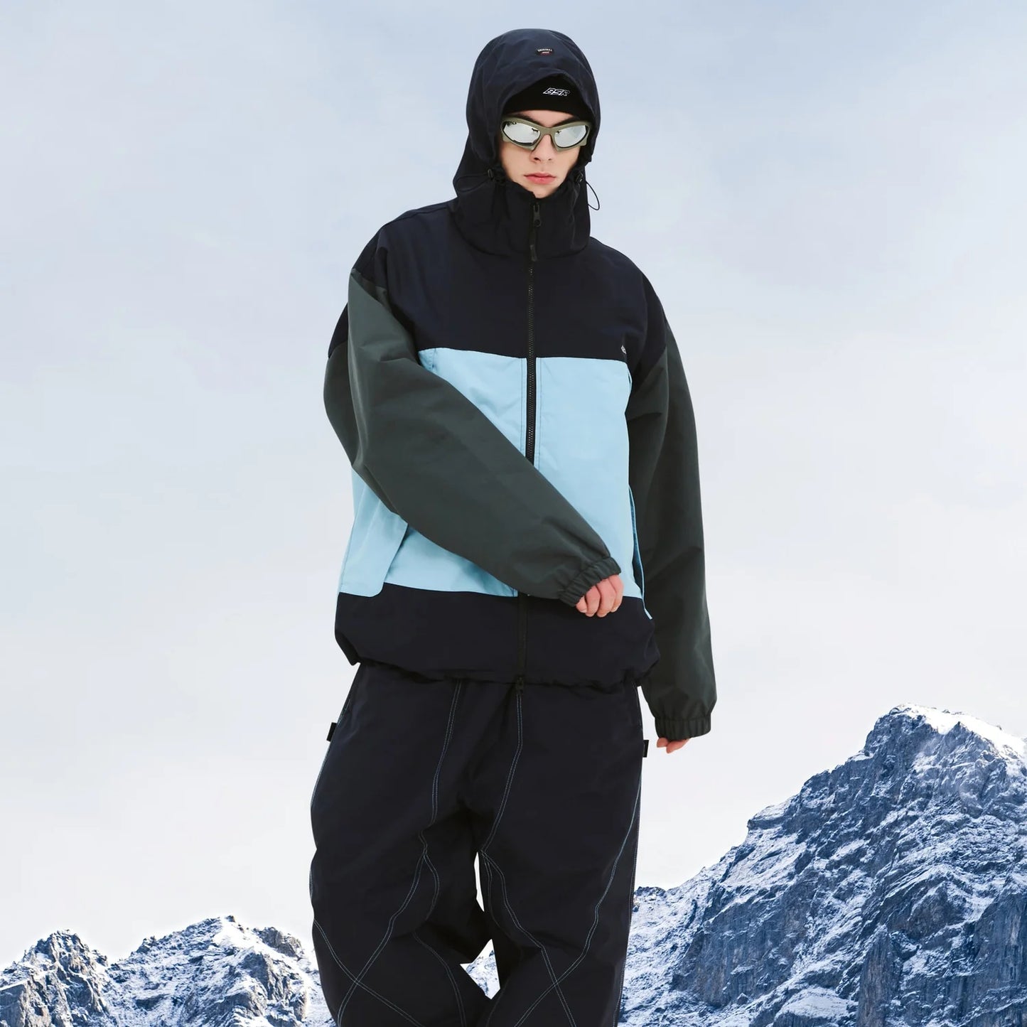 giacca snowboard Bsrabbit Mmm Hf Hooded Navy jacket 10k