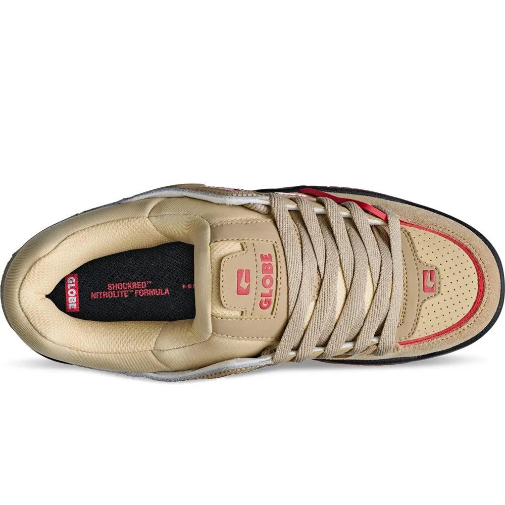 scarpe skate Globe Fusion khaki red 2026
