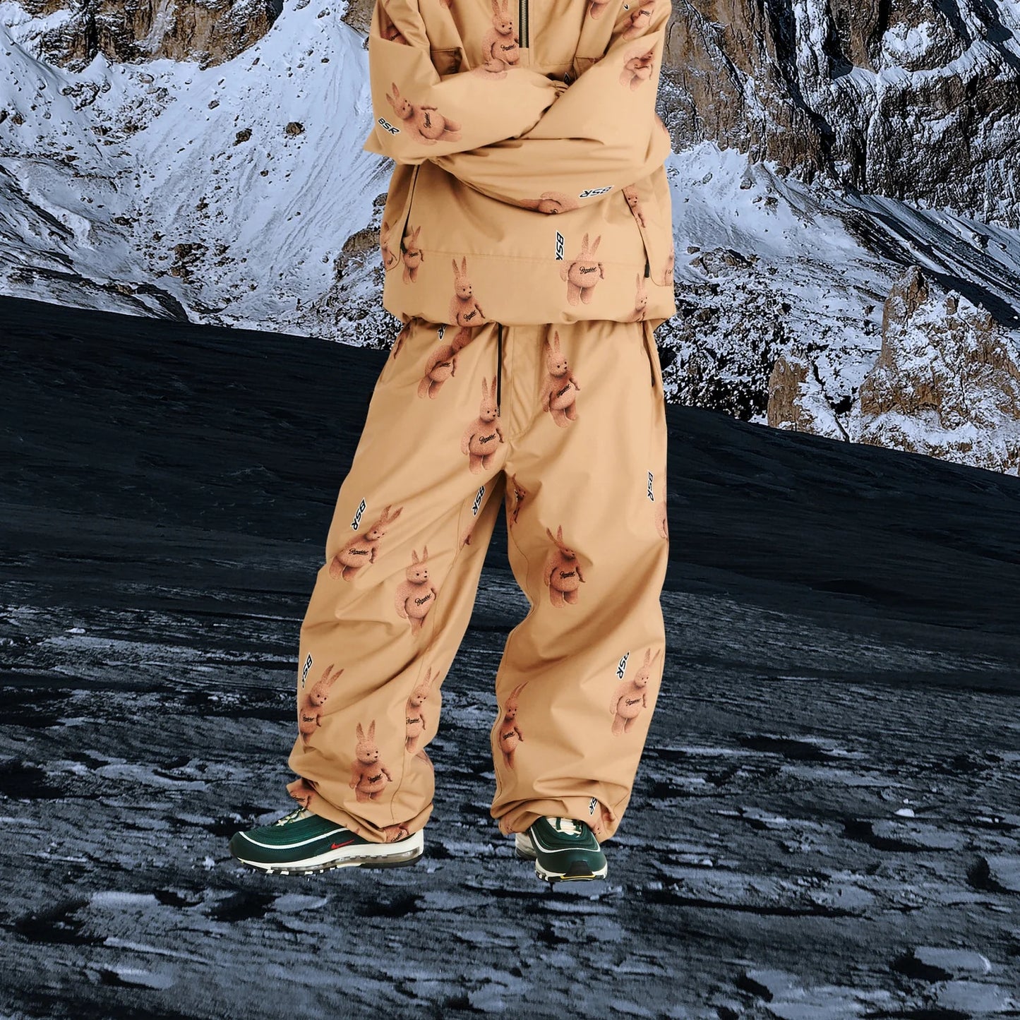 pantaloni snowboard Bsrabbit 3D Bearrabbit Wide Pants Brown 10k