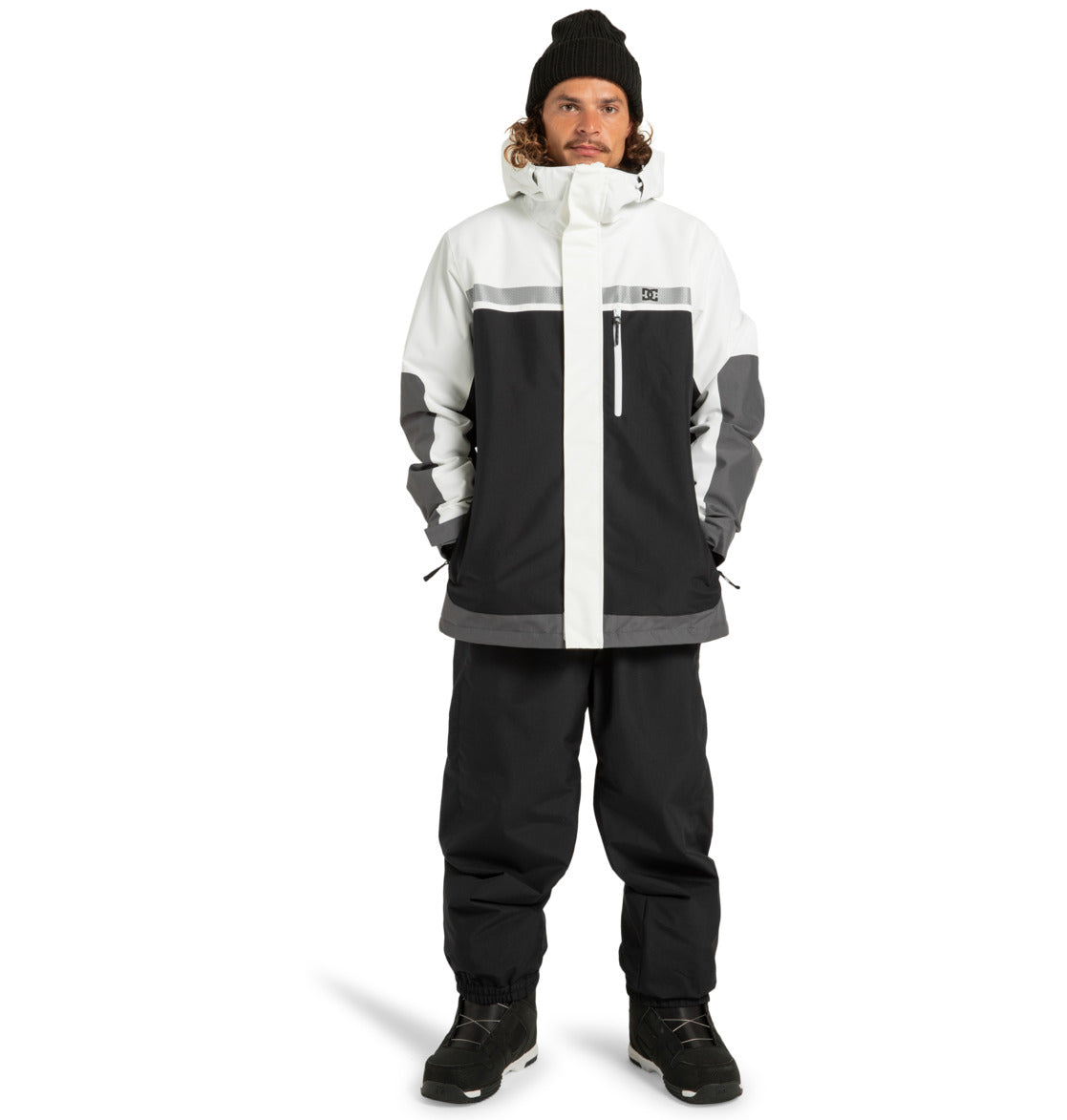 giacca snowboard DC defiant Jacket black white 10k