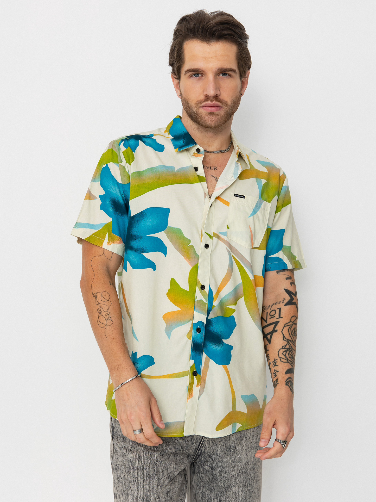 camicia m/c VOLCOM tracers floral ss shirt