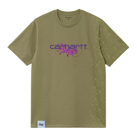 t-shirt OldschoolPesaro® elite collection x Carhartt script half tyedye