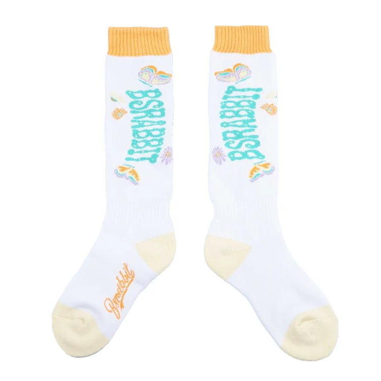 calzini snowboard Bsrabbit world socks white