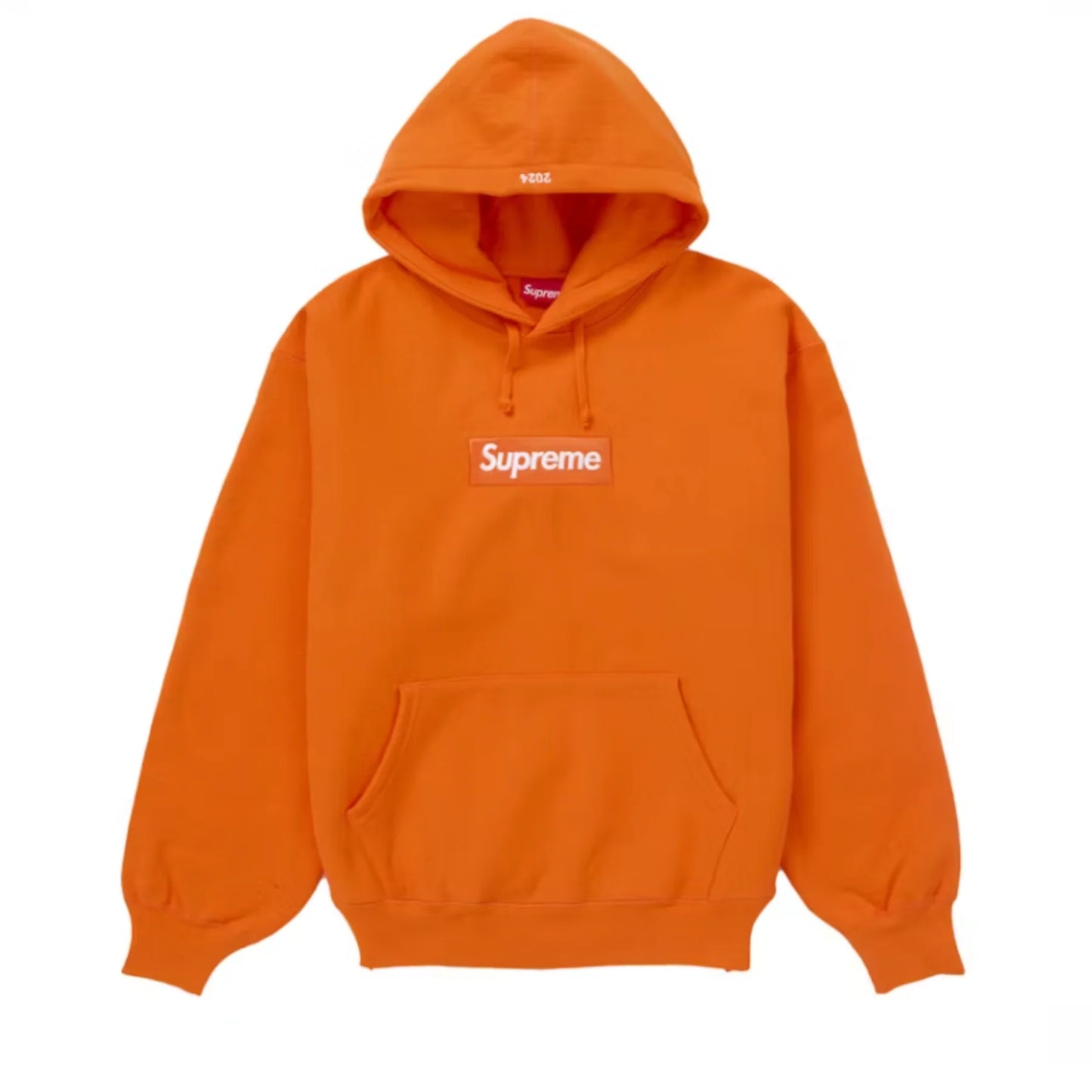 felpa cappuccio Supreme® Newyork box logo orange 2024