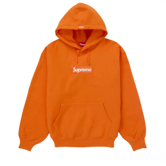 felpa cappuccio Supreme® Newyork box logo orange 2024