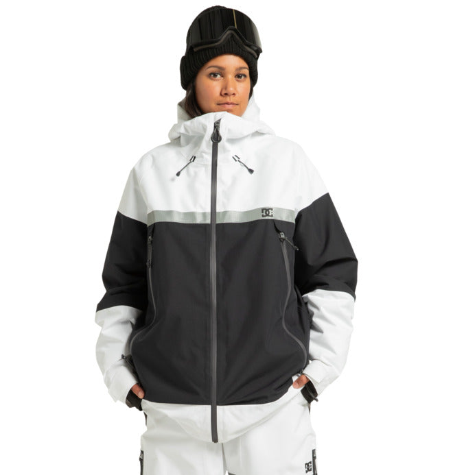 giacca snowboard DC defiant Jacket black white 10k tg M - L
