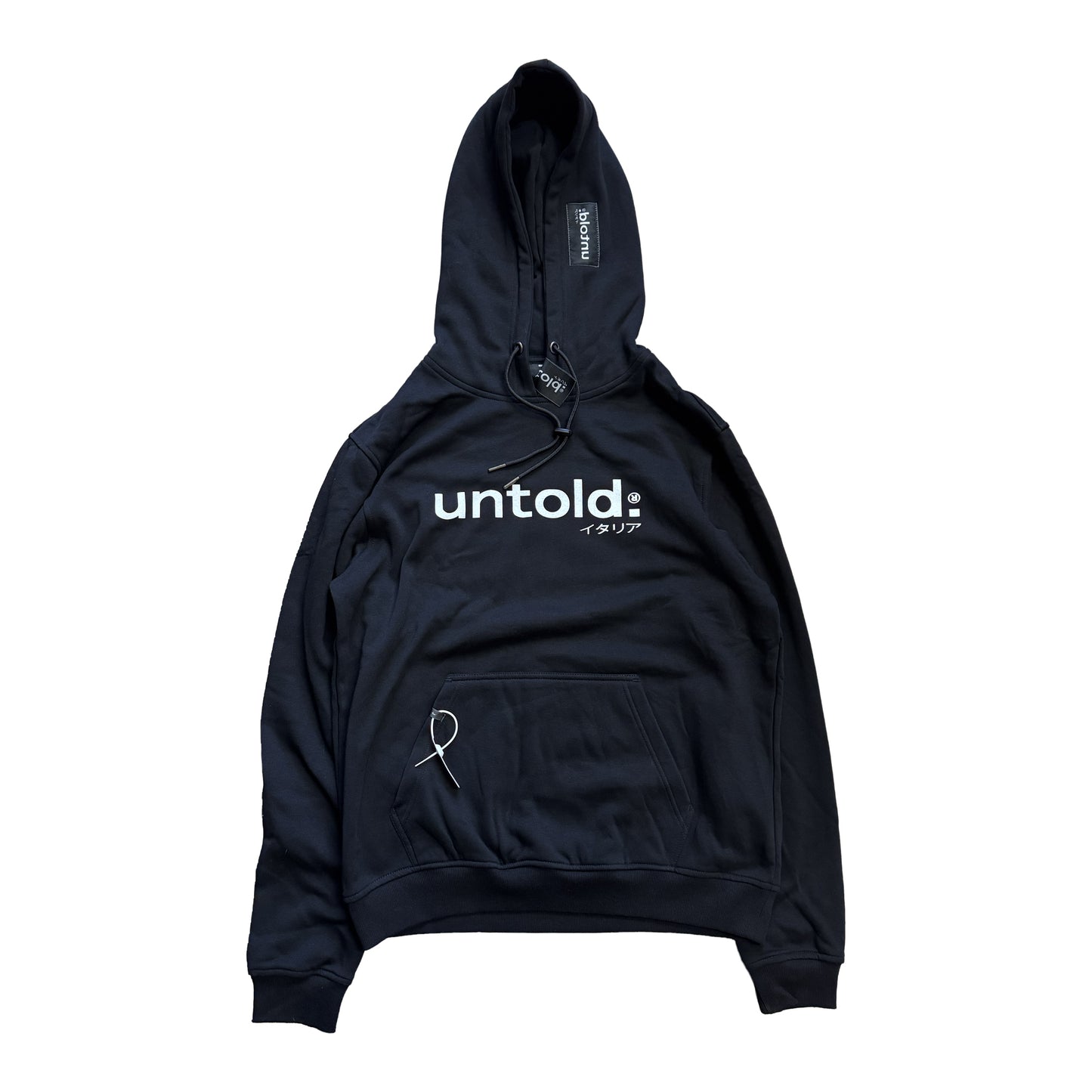 felpa Untold.® Ebisu black hoodie sp26-004 tg S