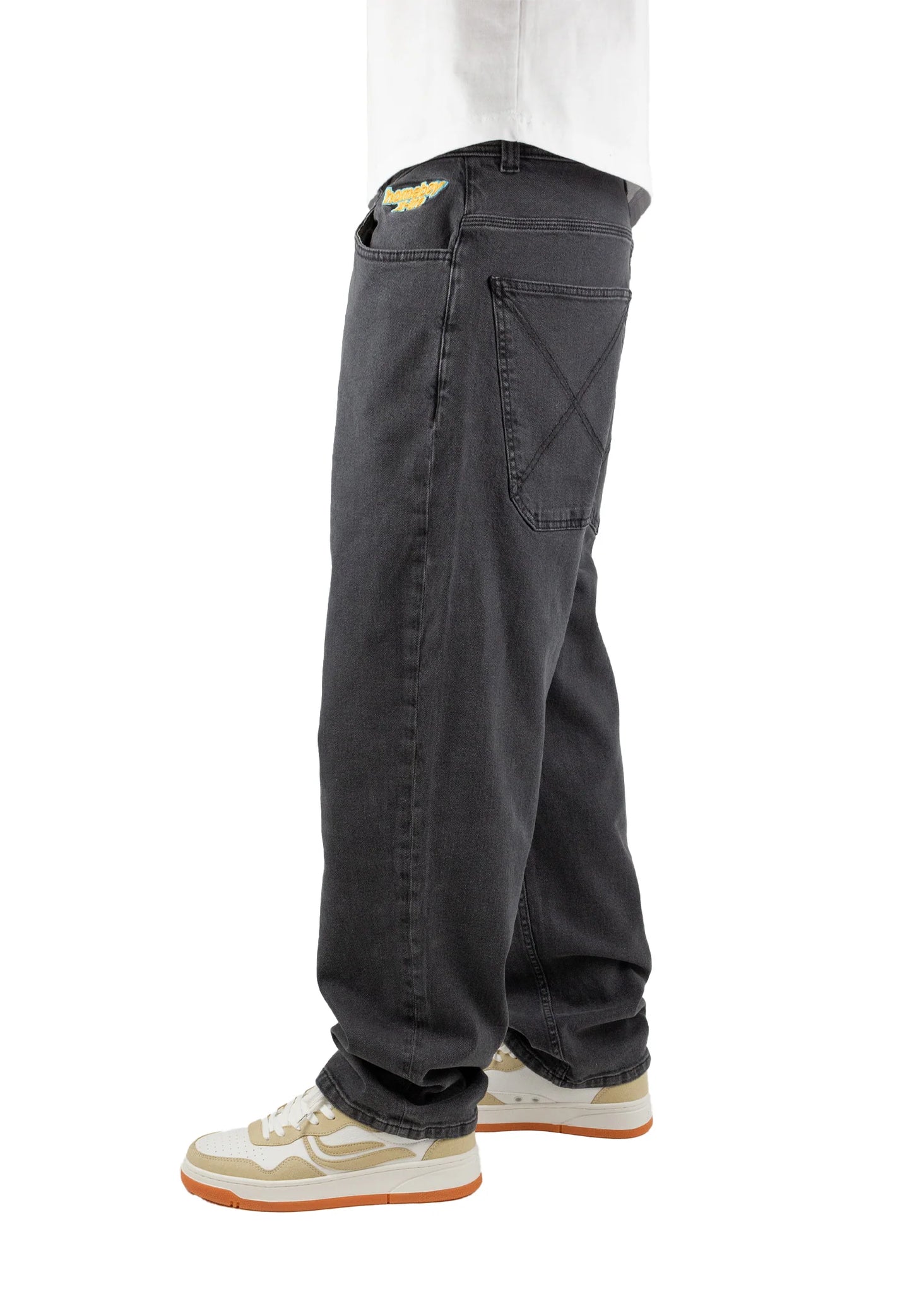 jeans baggy HOMEBOY baggy denim washed grey