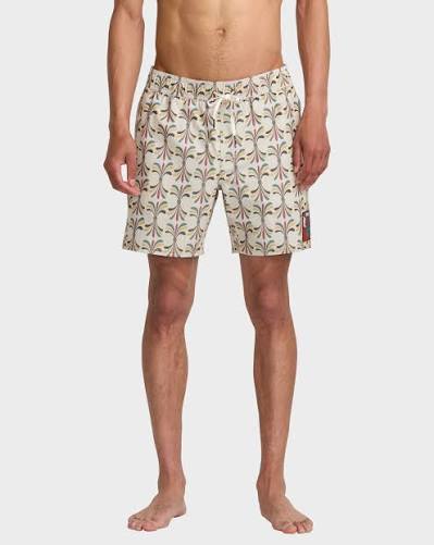 bermuda Rvca la eye floral elastic shorts