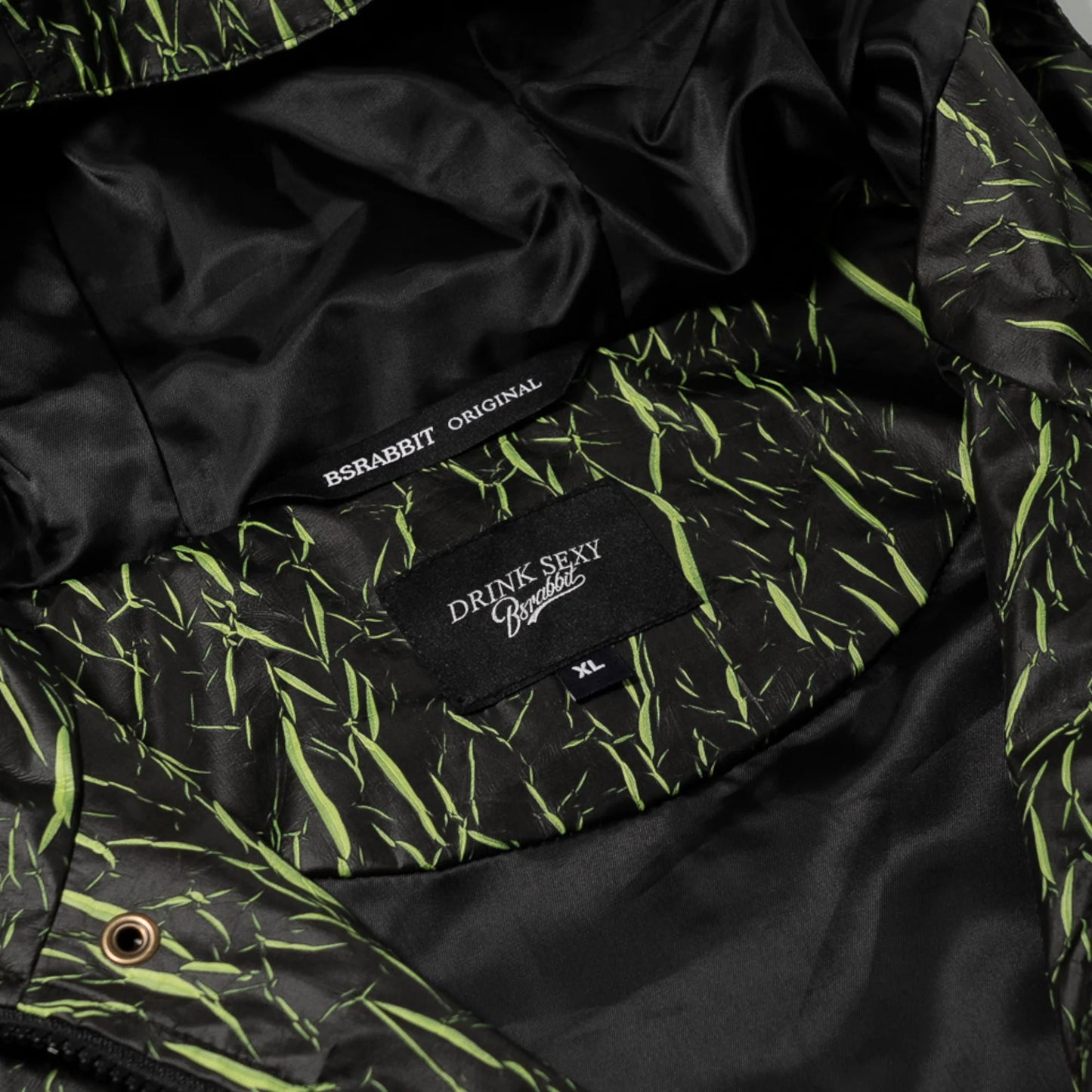 giacca snowboard Drinksexy X Bsrabbit Black Shadow Hooded Green jacket 10k
