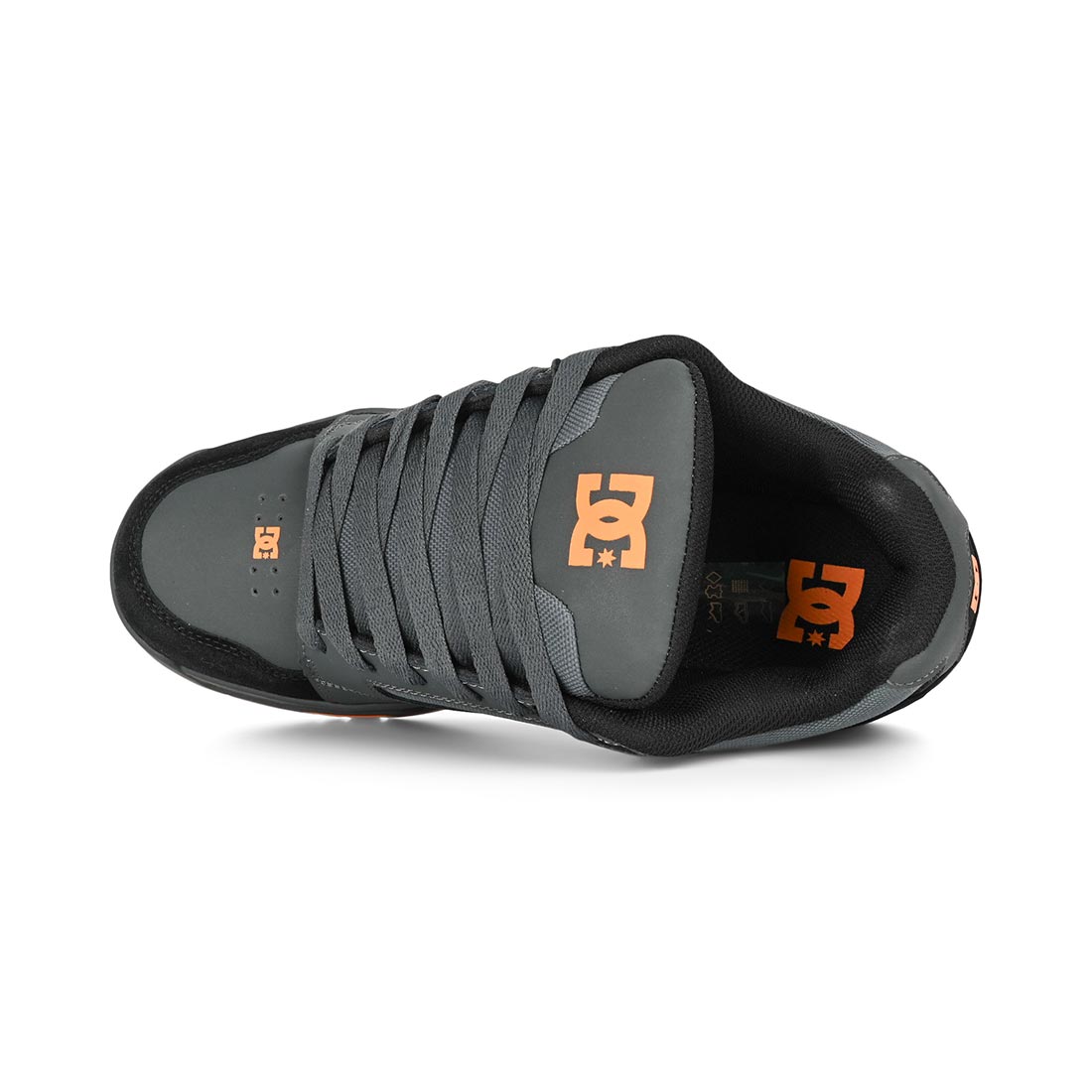 scarpe skate DC shoes coiler grey black orange
