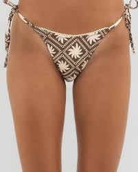 costume bikini Rhythm. utopia crocket tie side hi cut pant tri top XS S M