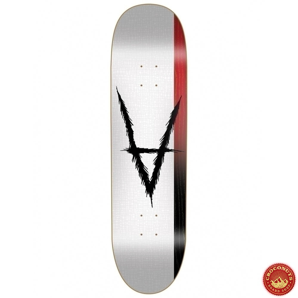 tavola skate Antiz Big Script White Deck 8.375 compreso grip