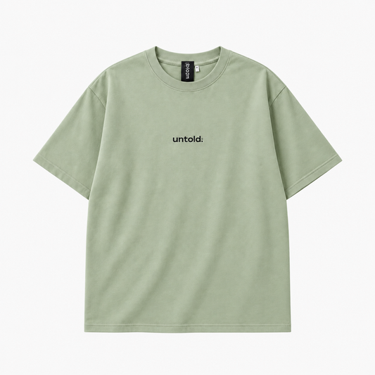 maglietta oversize Untold.® Ueno tee green fw26-001