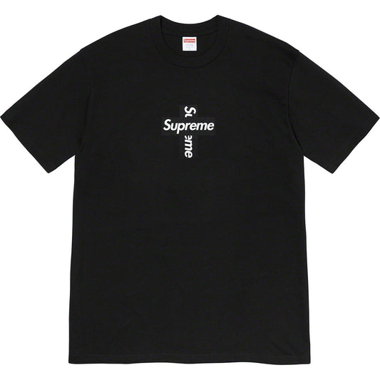 t-shirt Supreme® Newyork cross box logo tee black (fw2020 drop 17)