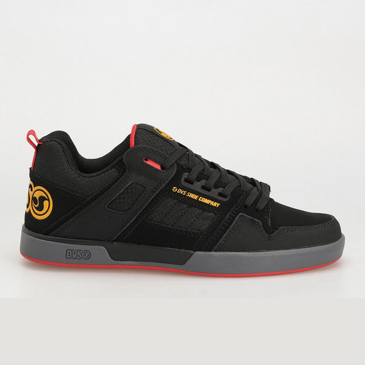 scarpe skate dvs comanche 2.0 black yellow red unbuckle
