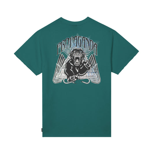 t-shirt Propaganda triangle panther green tg L