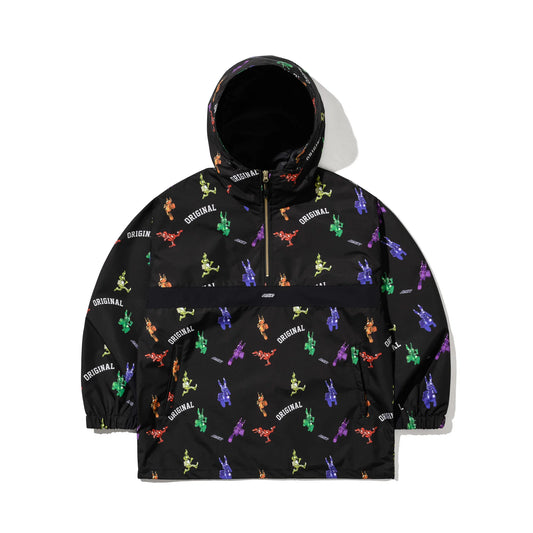 giacca snowboard Bsrabbit Rainbow Tr Hooded Anorak jacket black 10k