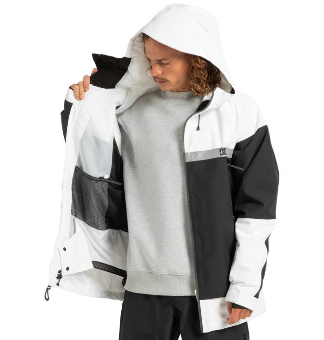 giacca snowboard DC intel Jacket black white 30k Tg M