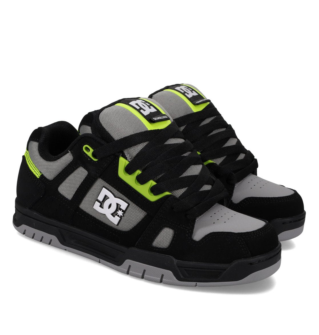 scarpe skate DC shoes stag black grey lime