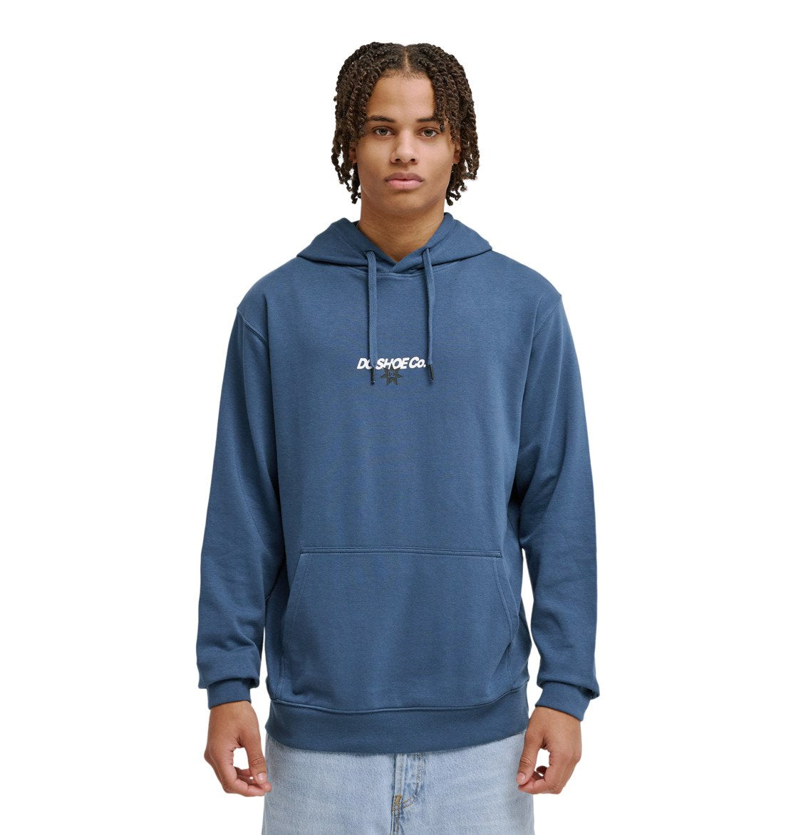 felpa cappuccio DC SHOES ventura hoodie dark denim