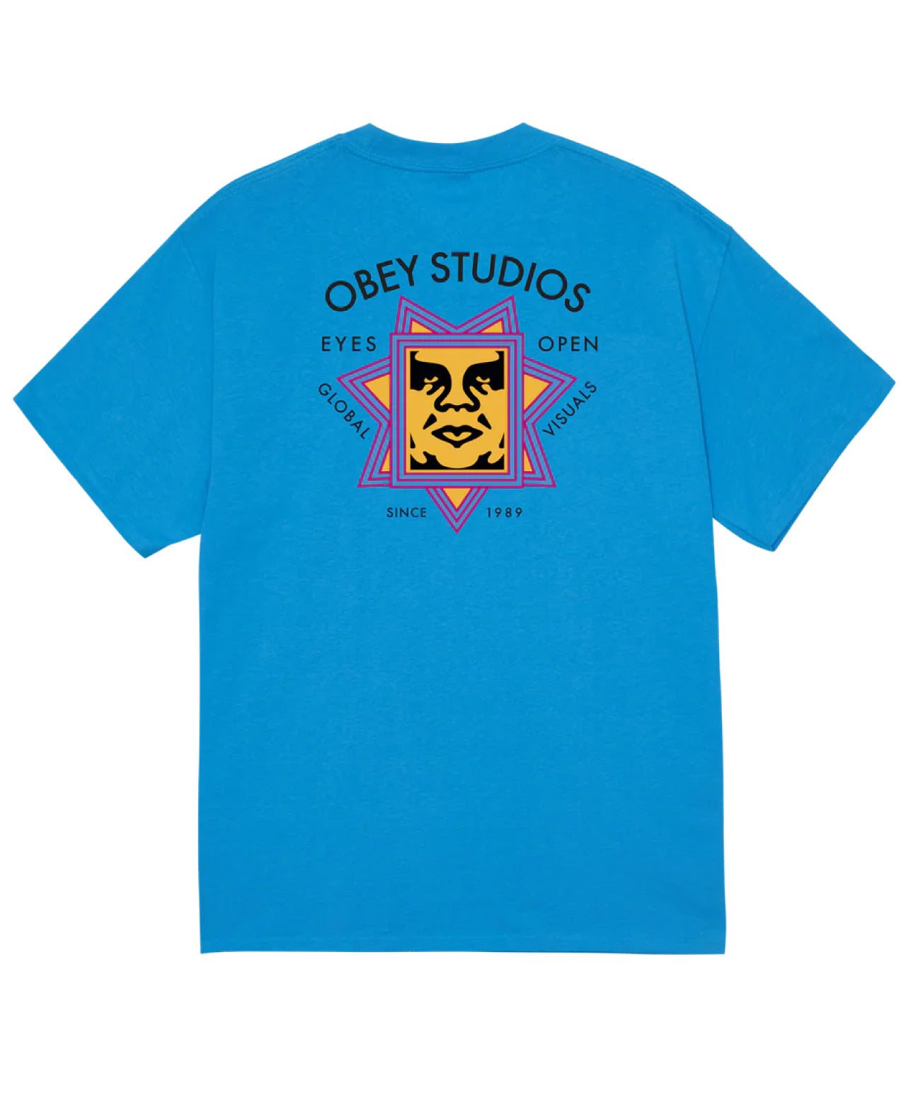 t-shirt Obey global visuals light blue tee Tg M