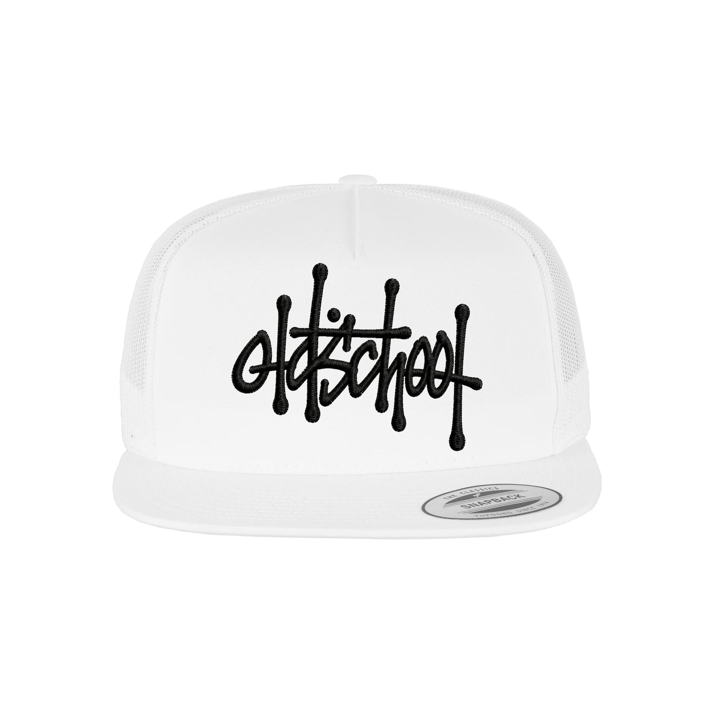 cappellino OldschoolPesaro® x Flexfit 2026 new tag trucker white
