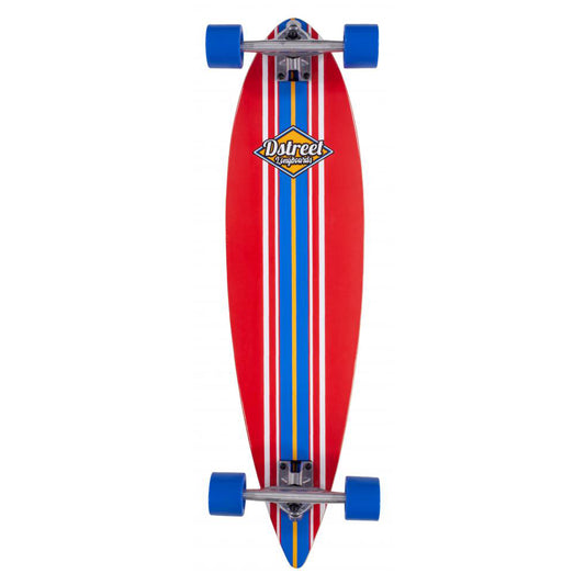 tavola skate longboard Dstreet pintail red 35