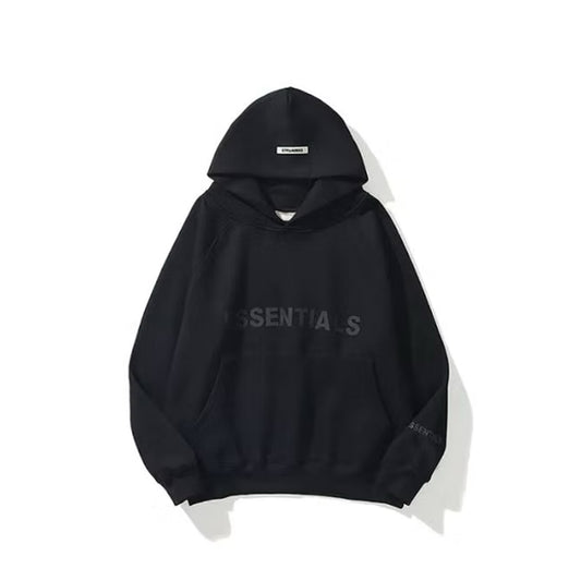 felpa cappuccio Essentials Fear of God boxy applique black