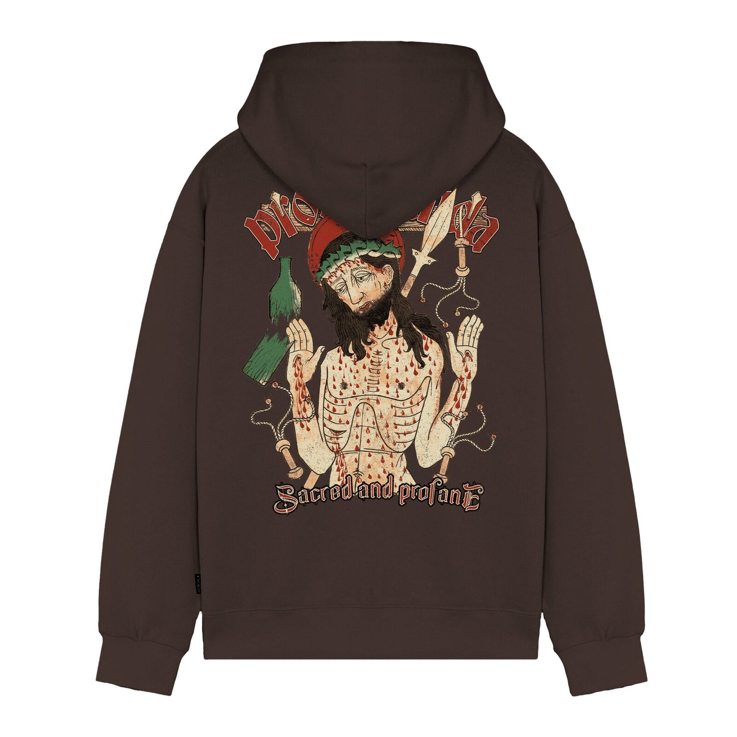 felpa cappuccio PROPAGANDA sorrow brown