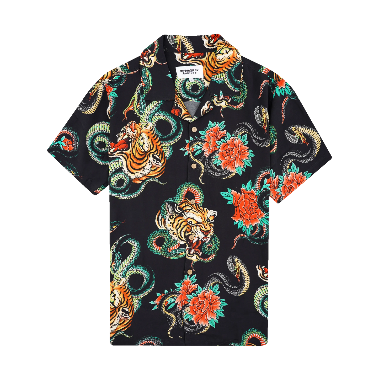 camicia m/c Doomsday tiger snake shirt