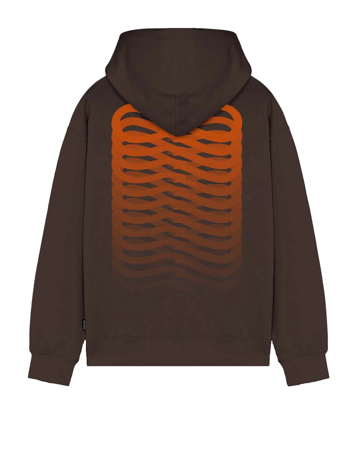felpa cappuccio PROPAGANDA ribs brown