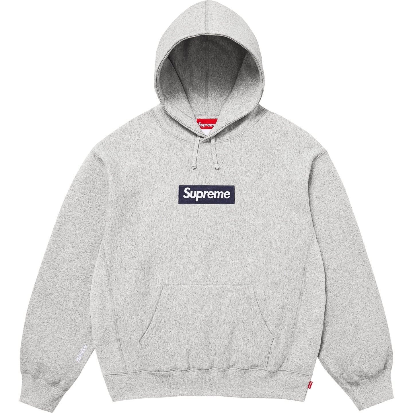 felpa cappuccio Supreme® Newyork box logo grey 2025 tg M - L - XL