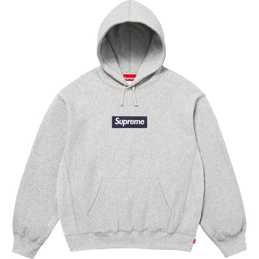 felpa cappuccio Supreme® Newyork box logo grey 2025 tg M - L - XL