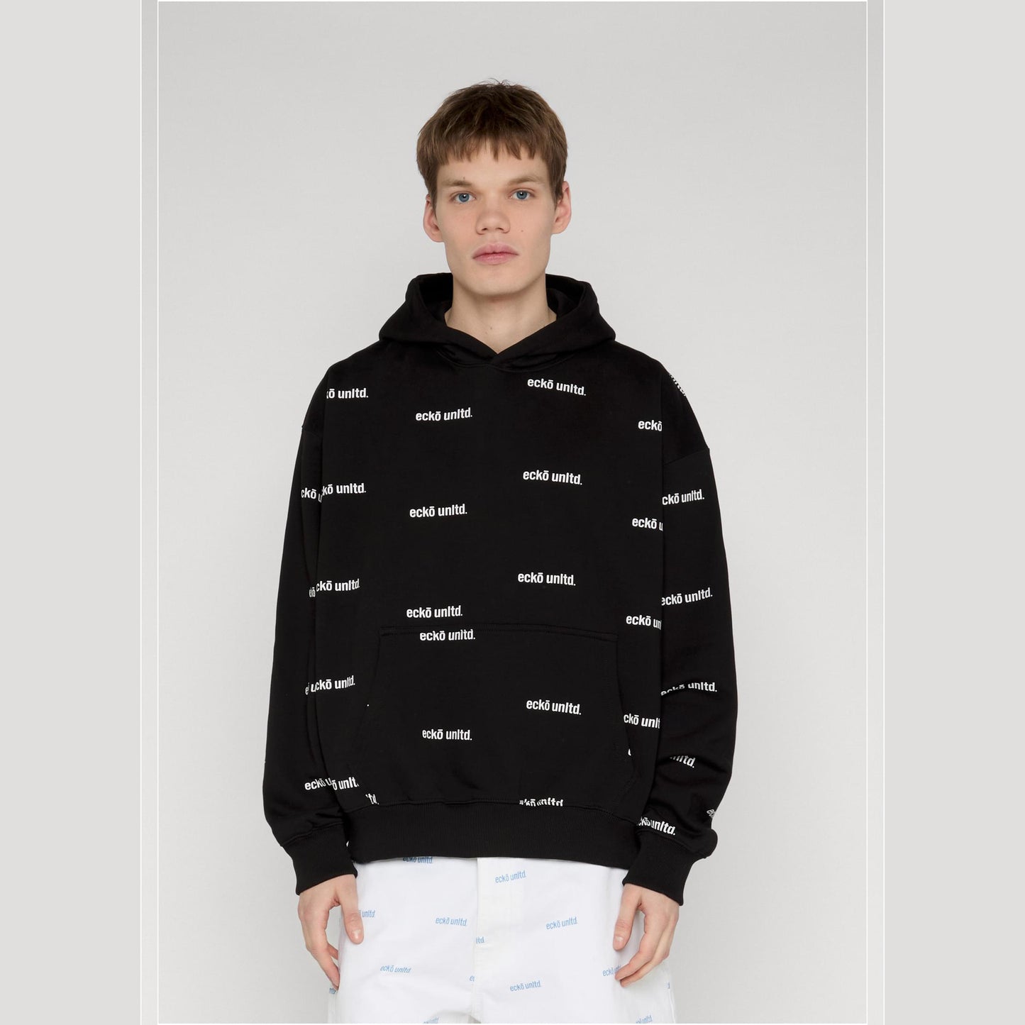 Felpa cappuccio Ecko allover hoodie black