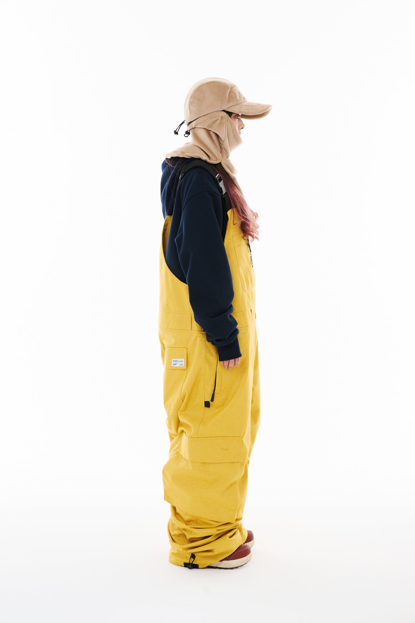 salopette snowboard Bsrabbit cargo bib mustard pants 10k