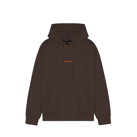 felpa cappuccio PROPAGANDA ribs brown