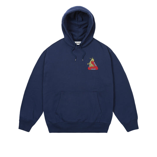 felpa cappuccio Palace Skateboards bones tri hood navy 2026