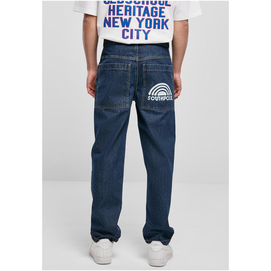 jeans baggy SOUTHPOLE Embroidery Denim indigo