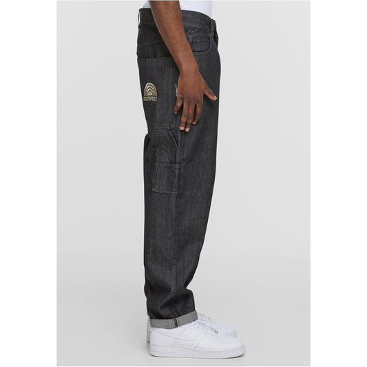 jeans baggy SOUTHPOLE Embroidery Denim raw black