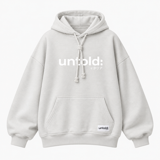 felpa Untold.® Koenji boxy fit light grey fw27-004
