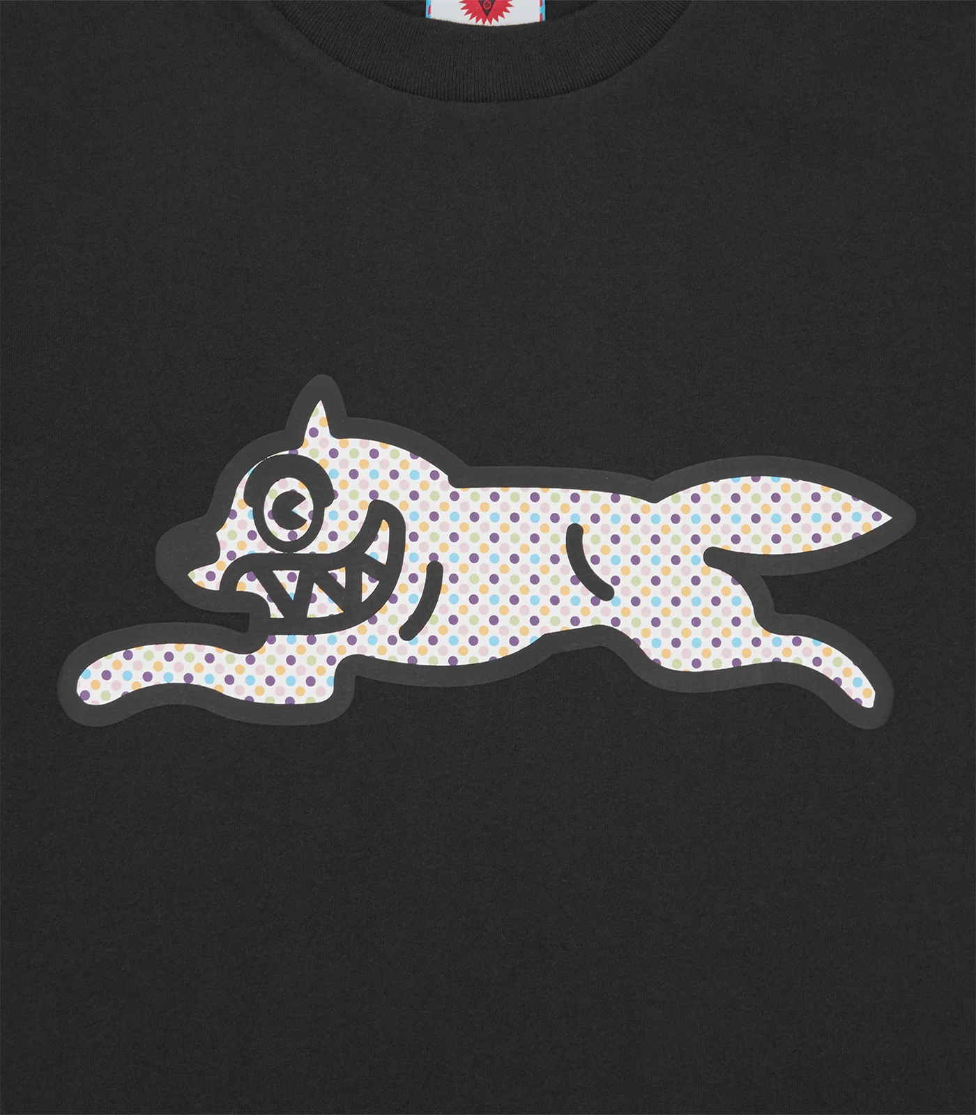 t-shirt Ice Cream polka dot running dog black 2025
