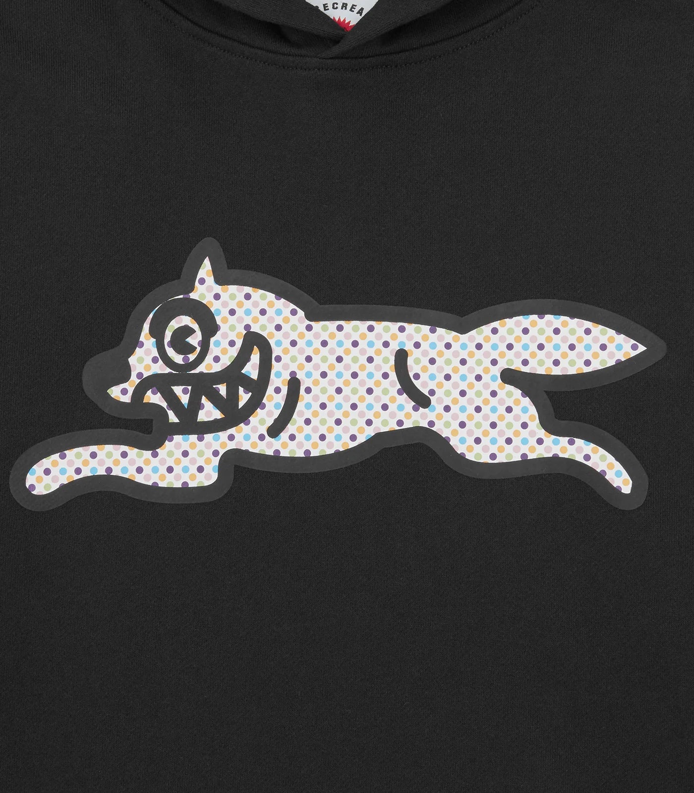 felpa Ice Cream polka dot running dog popover hood black 2025