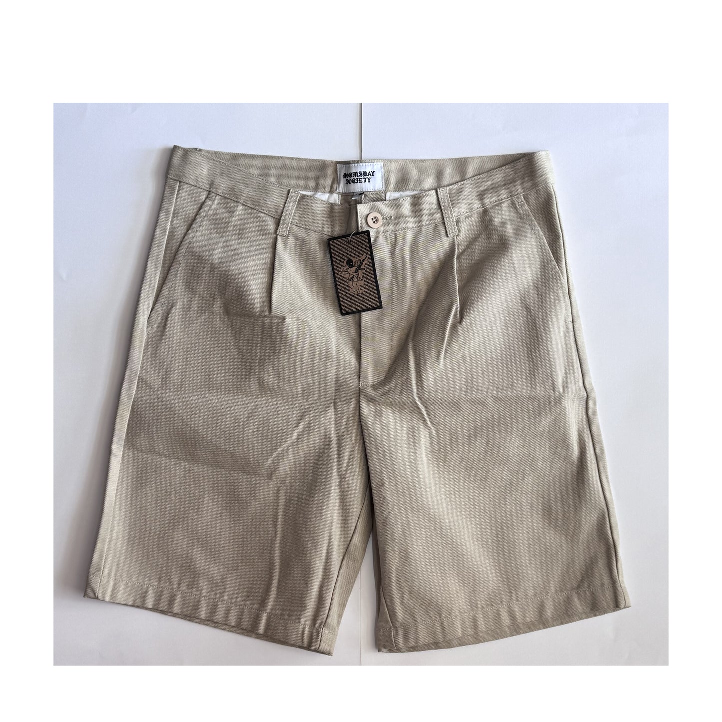 bermuda baggy Doomsday sarrabus canvas shorts beige tg 32