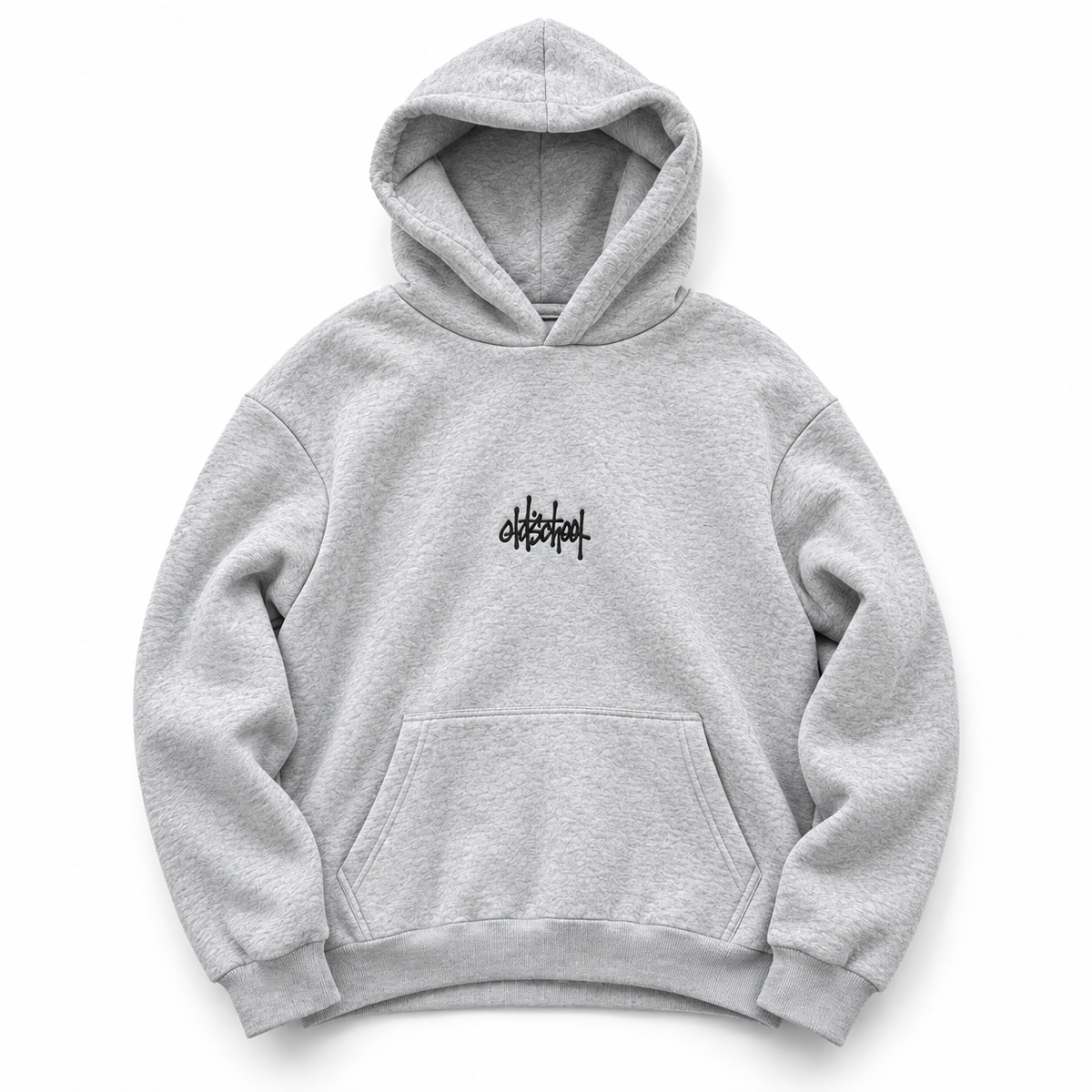 felpa cappuccio OldschoolPesaro® Thermal hoodie 2027 melange grey