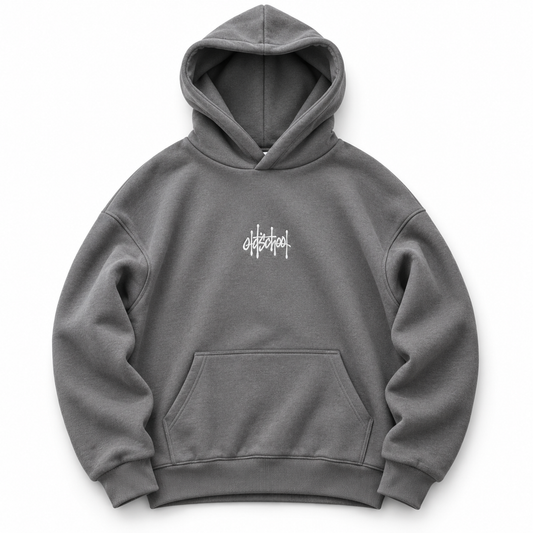 felpa cappuccio OldschoolPesaro® Thermal hoodie 2027 concrete grey