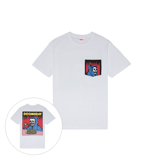 t-shirt Doomsday Italian affair pocket white tee tg XXL