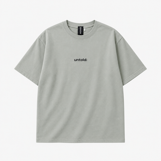 maglietta oversize Untold.® Ueno tee light grey fw26-002