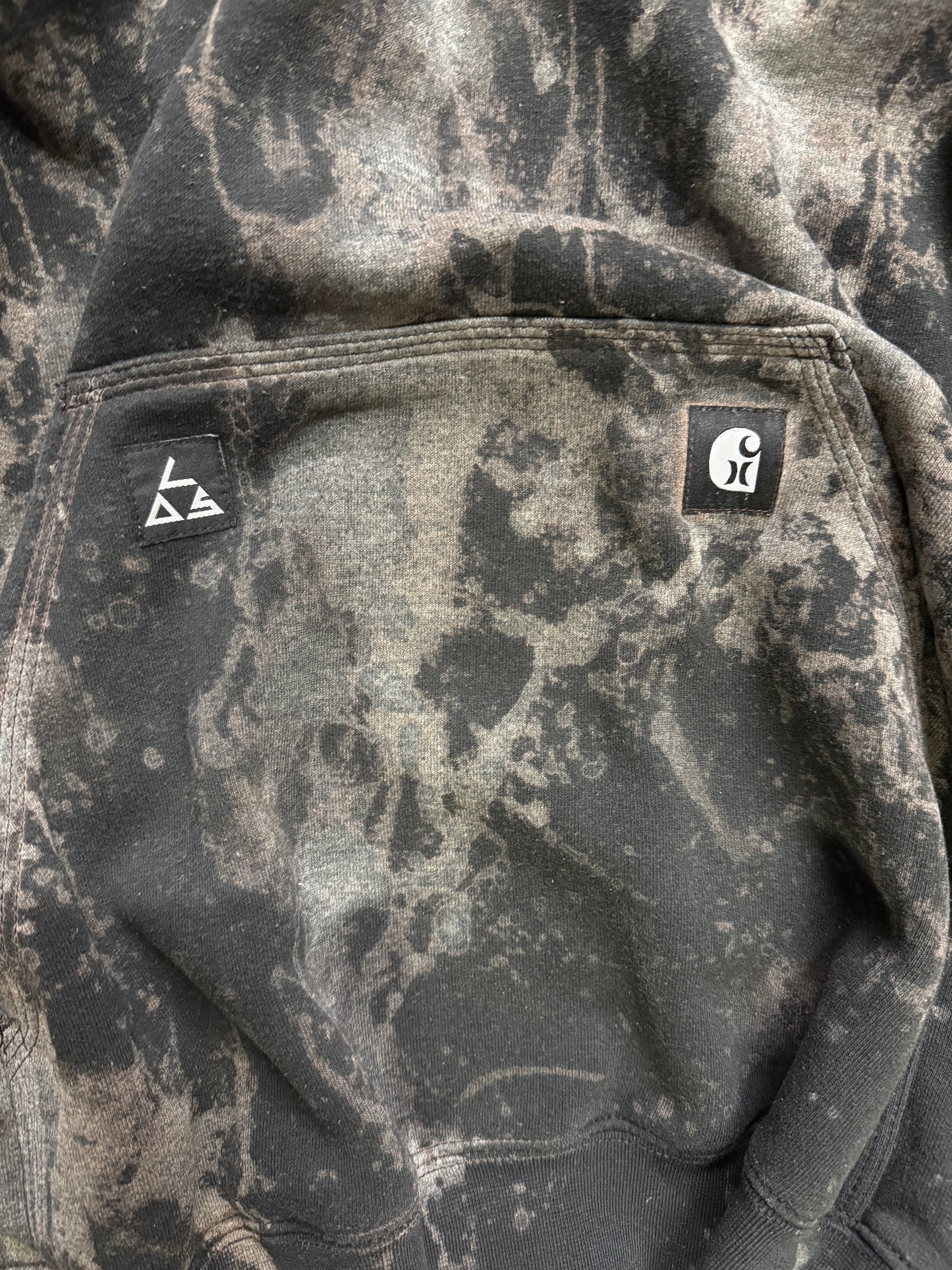 felpa CARHARTT x OldschoolPesaro® x Hurley tye dye black holiday 2025