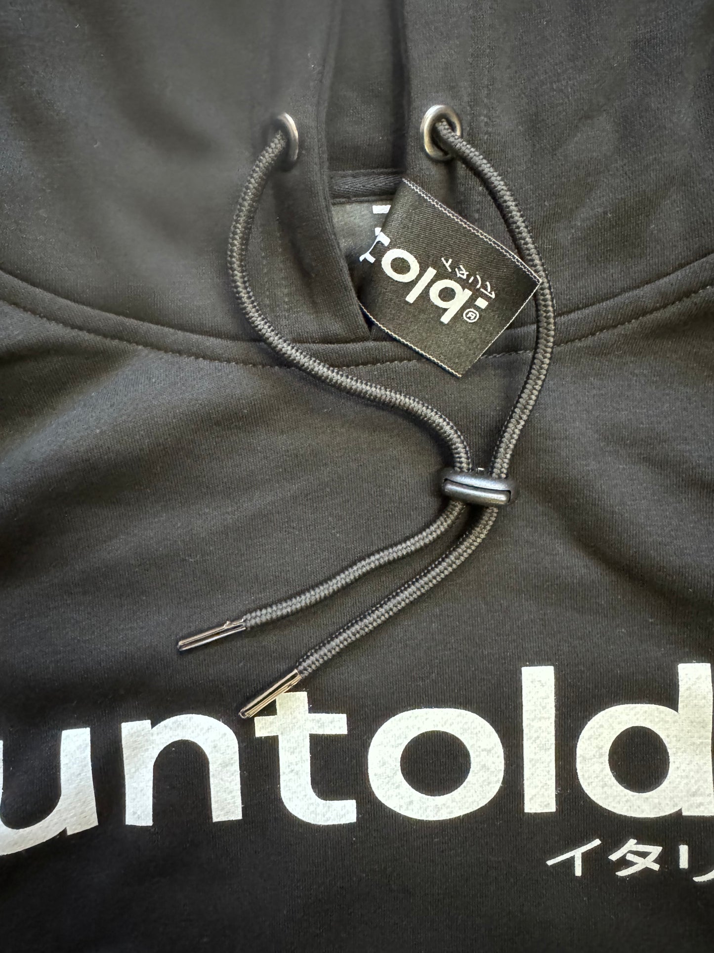 felpa Untold.® Ebisu black hoodie sp26-004 tg S